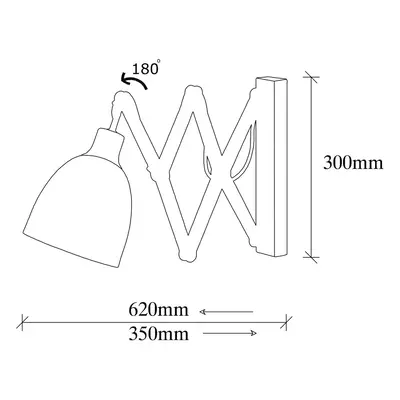 Opviq Nůžková lampa Sivani MR-725 černá/zlatá antická