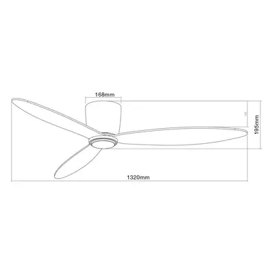 Beacon Lighting Stropní ventilátor Beacon Airfusion Radar černý 132 cm tichý