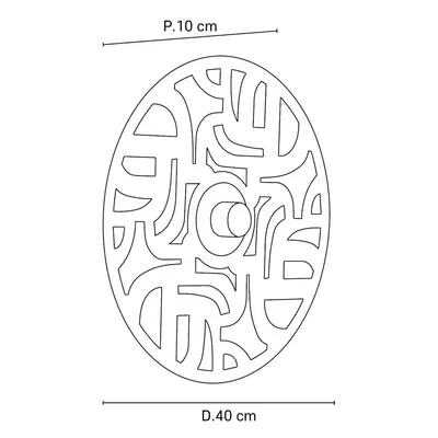 MARKET SET MARKET SET Labyrinthe nástěnné světlo, Ø40cm černá