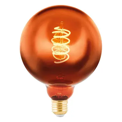 EGLO LED globe E27 G125 4W 2 000 K filament měď