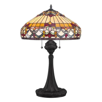 QUOIZEL Stolní lampa Belle Fleur v designu Tiffany