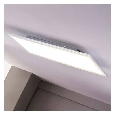 Lindby Lindby LED panel Livel, 4000K, 120cm x 30cm, stříbrný, kovový