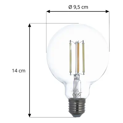 LUUMR LUUMR Smart LED žárovka E27 G95 7W ZigBee Tuya čirá 3ks