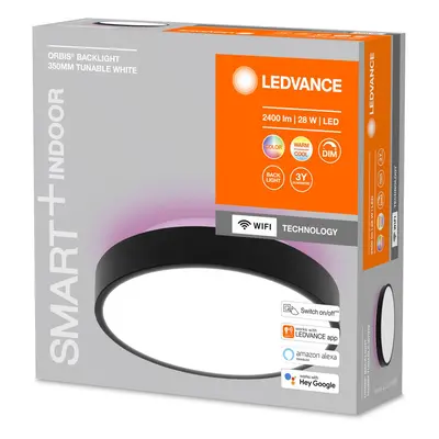 LEDVANCE SMART+ LEDVANCE SMART+ WiFi Orbis Backlight černá Ø35cm