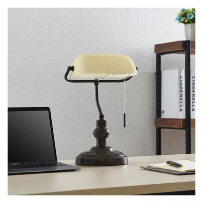 Lindby Stolní lampa Lindby Profina, 39 cm, rezavě hnědá, ocel