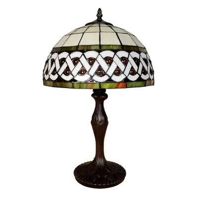 Clayre&Eef Stolní lampa 5LL-6153; Ø 31cm styl Tiffany