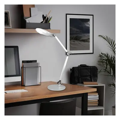 Briloner Stolní lampa LED Office, stříbrná, CCT