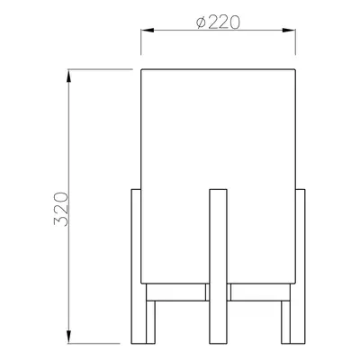 Näve Stolní lampa 3193, dřevo, lněný textil, výška 32 cm