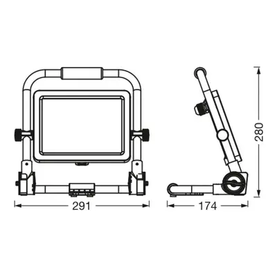 LEDVANCE Ledvance LED-Worklight Value R-Stand reflektor 50W