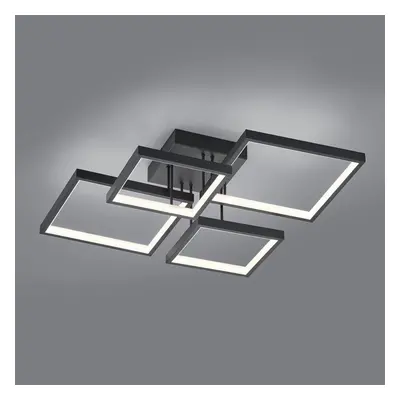 Trio Lighting LED stropní světlo Sorrento 52x52cm, černý matný