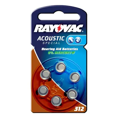 Varta Rayovac 312 Acoustic 1,4V 180m/Ah knoflíková buňka