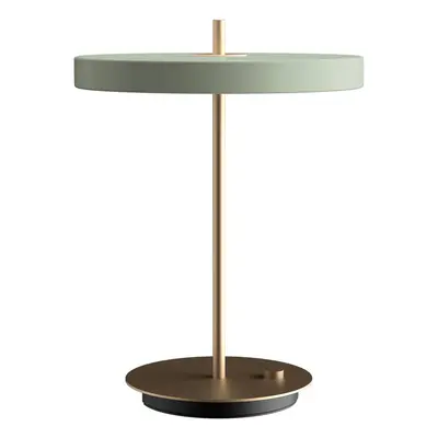 UMAGE Stolní lampa LED UMAGE Asteria Table, USB, světle zelená/mosaz