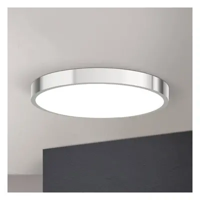 Orion LED stropní svítidlo Bully, chrom, Ø 28 cm