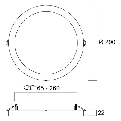 Sylvania Sylvania Start LED stropní svítidlo 5in1 Ø 29cm 18W