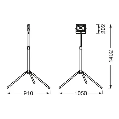 LEDVANCE Ledvance LED pracovní světlo Value Tripod s jedním plamenem 30W