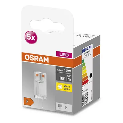 OSRAM OSRAM Base PIN LED kolík žárovka G4 0,9W 100lm 5ks