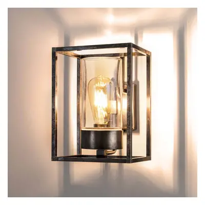 Moretti Luce Venkovní nástěnné svítidlo Cubic³ 3363 nikl antický/čirý