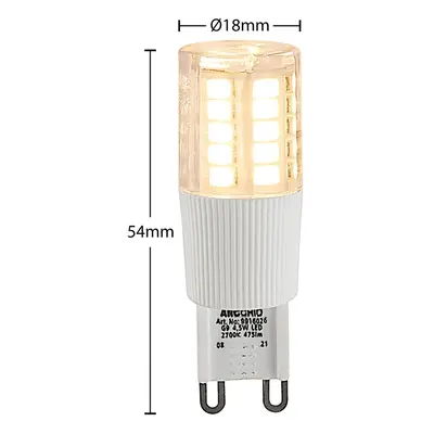 Arcchio Arcchio LED žárovka s kolíkovou paticí, G9, 4,5 W, čirá, 2 700 K