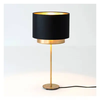 Holländer Stolní lampa Mattia, černý/zlatý chintz