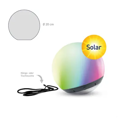 tint LED koule tint Pendula Solar, IP44, bílá, CCT, RGB