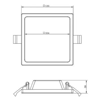 Deko-Light LED vestavné stropní svítidlo Alya bílé 12x12cm 3 000 K