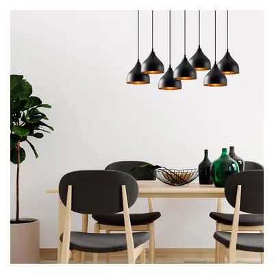 Opviq Tetování 6221 závěsné světlo 7-light black/gold