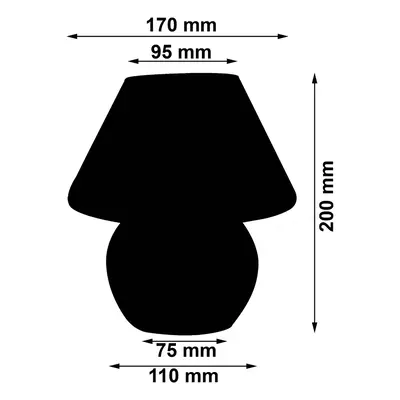 Busch Stolní lampa Glas, bílá, Ø 17 cm