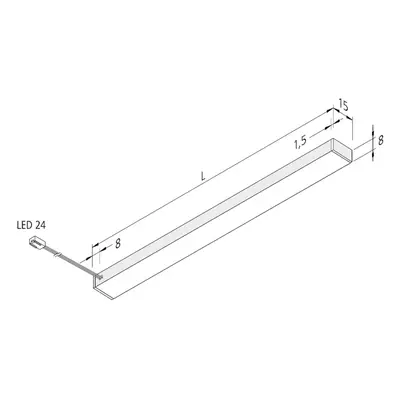 Hera LED světlo pod skříňku Top-Stick FMK, 3 000K, 120 cm