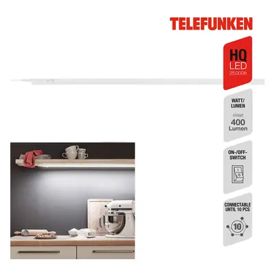 Telefunken LED osvětlení pod skříňku Hephaistos, bílé, délka 117 cm