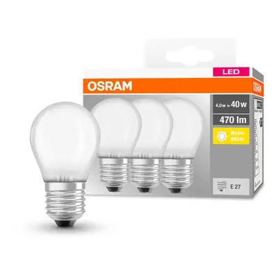 OSRAM OSRAM LED kapka E27 P40 4W 2 700K 470lm matná 3ks