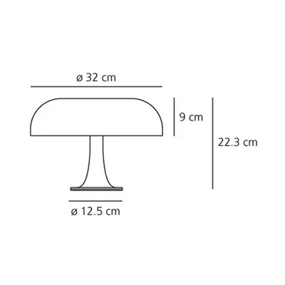 Artemide Artemide Nessino - designová stolní lampa oranžová