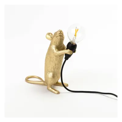 SELETTI SELETTI Mouse Lamp LED dekorativní lampa USB stojící zlatá