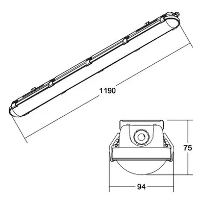 BRUMBERG BRUMBERG Humid One Pro LED koupelnová lampa DALI 119cm