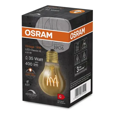 OSRAM OSRAM Vintage 1906 Classic A LED E27 4,8W zlatá