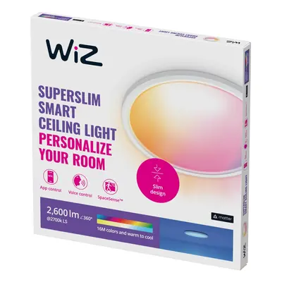 WiZ WiZ SuperSlim LED stropní svítidlo RGBW Ø42cm bílé