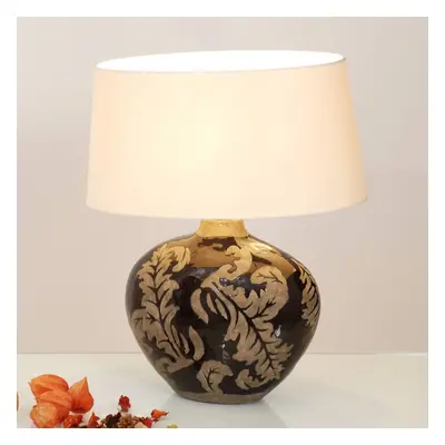 Holländer Stolní lampa Toulouse oválná, výška 43 cm, černá