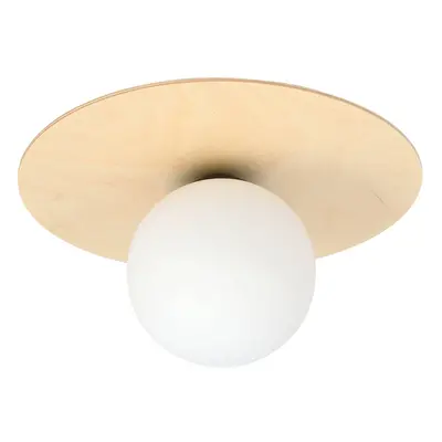 EMIBIG LIGHTING Stropní světlo Kenzo, kulaté, hnědá/bílá, 1 zdroje