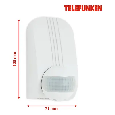 Telefunken Senzor pohybu Funchal, max. 1.000W LED, bílá