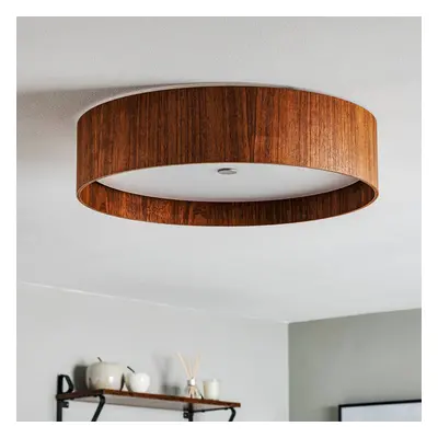 Domus LED stropní svítidlo LARAwood L, ořech, Ø 55 cm