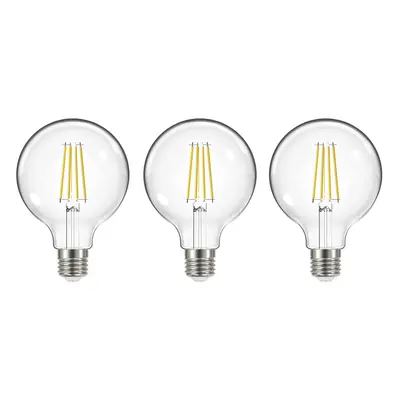 Arcchio LED žárovka, E27, G95, 3,8W, 3000K, 806lm, 3 kusy