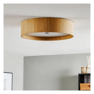 Domus LED stropní svítidlo LARAwood M, bílý dub, Ø 43 cm