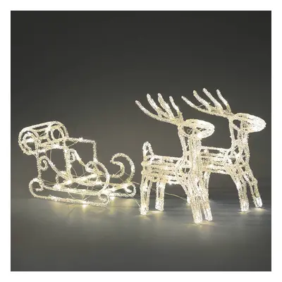 Konstsmide Christmas LED světelná figurka saně se 2 soby, IP44