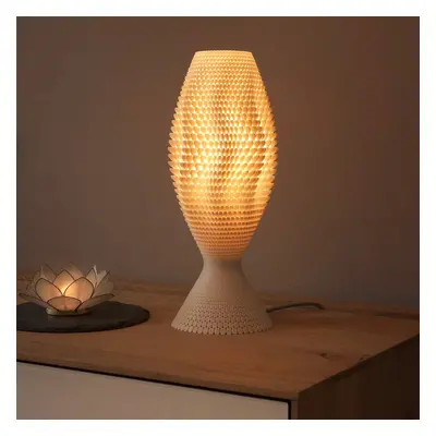 Tagwerk Stolní lampa Koral z organického materiálu, len, 33 cm