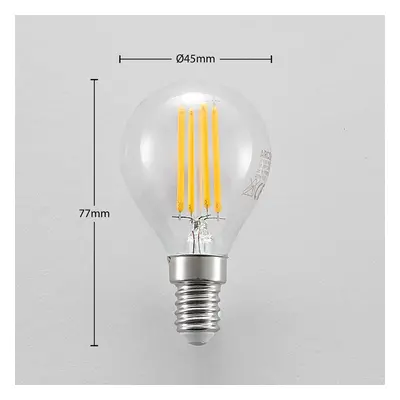 Arcchio LED žárovka E14 P45, 4W, čirá, 2 700K, stmívatelná, sada 2 kusů