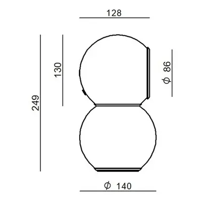 Stilnovo Stilnovo Gravitino LED stolní lampa magnet červená