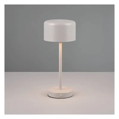 Reality Leuchten Nabíjecí stolní lampa Jeff LED, šedá, výška 30 cm, kovová