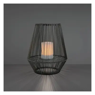 Reality Leuchten Mineros LED solární stolní lampa, šedá, výška 30,5 cm