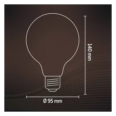 Calex Calex E27 G95 4,5W LED filament zlatá 821 dim