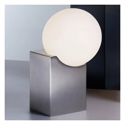 Pujol Iluminación Stolní lampa Cub 17,5 cm nikl matný