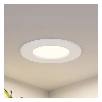 PRIOS Prios LED vestavné svítidlo Cadance, bílé, 11,5 cm, stmívatelné